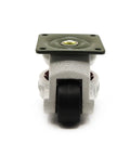Hardcore Heavy Duty Furniture Casters With Level Adjustment, Retractable Aluminum Plates Roll Smooth On Hardwood Or Tile, Carry 550 Pounds Each No Sweat, Totally Built Different, Solid 2 Pack front view showing 50mm wheel and bolt plate.