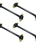 4 Pack Heavy Duty Torque Rod Assembly For Suspension Thrust Arm Replacement A16-16749-001 OEM Compatible Freightliner 381-326-67-16 Hendrickson 58745615 Automann DS1179 Fits Between Axle And Chassis, black 24 in steel rods