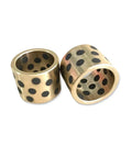 Solid Graphite Copper Sleeve Bushings 90 X 110 X 100 mm 10 Pack Self Lubricating Bearings, black dotted design.