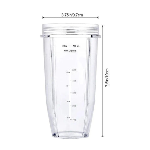 24oz Blender Cups With Sip And Seal Lids Replacement Parts For Auto IQ Series Blenders Grab And Go Convenience 2 Pack BPA Free