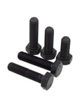 Durable 10 Pcs M11 X 1.25 Millimeter Fine Thread Hex Head Bolts 8.8 Grade Heavy Duty Industrial Machine Screws black half thread fasteners