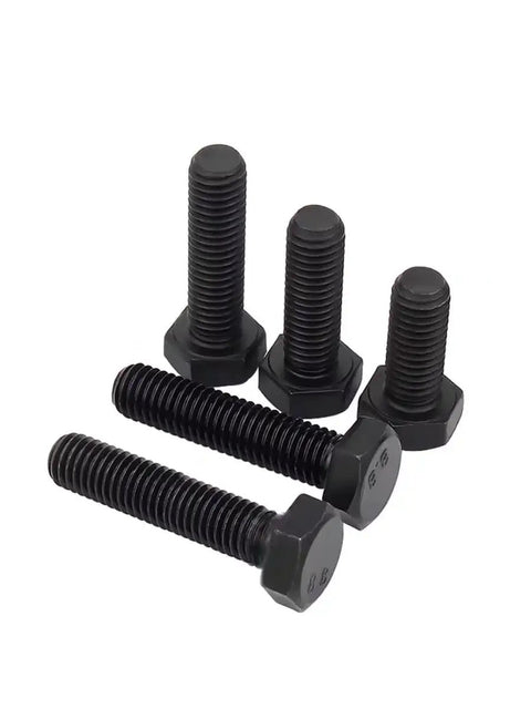 Durable 10 Pcs M11 X 1.25 Millimeter Fine Thread Hex Head Bolts 8.8 Grade Heavy Duty Industrial Machine Screws black half thread fasteners