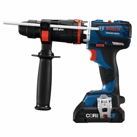 Compact 18V Cordless Drill Driver With Brushless Motor And Rugged Locking Chuck Supporting 5In1 Flexiclick Quick Swap System Paired With A Badass 4Ah Battery Pack, showcasing side view and sturdy grip.