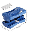 Amazon blue woodworking trimmer double cutter set with metal blades