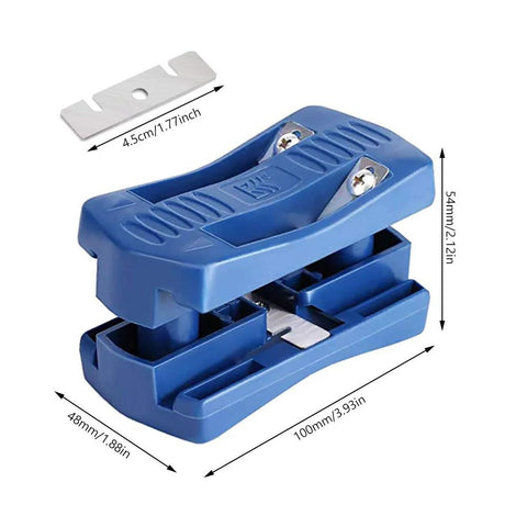 Amazon blue woodworking trimmer double cutter set with metal blades