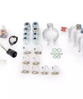Universal Under Dash AC Kit With Evaporator And Compressor For Vintage Cars 12V components including fittings and wiring harness
