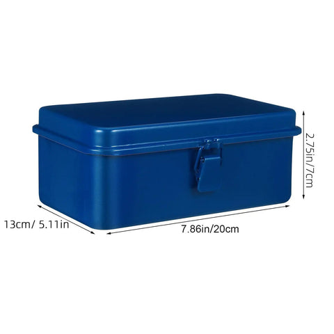 Badass Heavy Duty Metal Toolbox With Secure Locking Latch And Portable Carry Handle For Auto Work And Home Fixes, 20cm steel case.