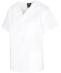 Unisex Relaxed Fit V Neck 3 Pocket Scrub Top With Breathable Side Vents For Nurses Doctors White Medium.