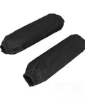 Two black beefed-up 270mm rear shock absorber protector covers for dirt bikes, ATVs, quads, pit bikes, motorcycles, and scooters.