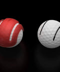 Golf Putting Training Aid With Instant Feedback For Stroke Improvement On Practice Green Or Mat Realistic Ball Feels And Weighs Like A Real Golf Ball Detects Mis Hits And Boosts Accuracy And Confidence next to a real golf ball
