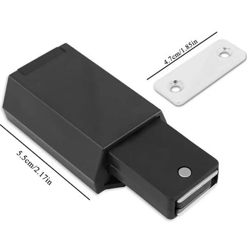 Heavy Duty Magnetic Push Latch For Cabinets And Doors Easy Open Touch Latch Hardware in black stainless steel