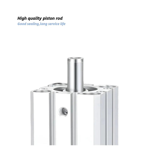 Rock Solid Compact Air Cylinder Acting As A Smooth Operator Pneumatic Actuator Designed To Crush Cramped Layouts While Dishing Out Precise Linear Motion For Packaging Lines And Bot Workbenches, showcasing high-quality aluminum piston rod.