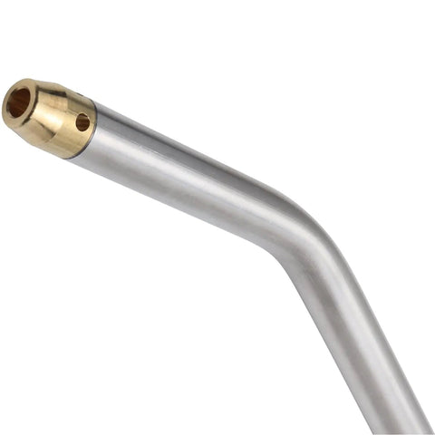Close-up of Heavy-Duty Beefed-Up Air Blow Gun With 4 Ft Extension Nozzle And Lever Grip OSHA Compliant One Quarter Inch NPT High-Pressure Air