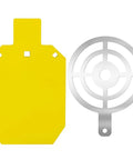 AR500 Steel Target For Shooting Range 1/2 Inch Thick 10 By 16 Inch Gong Silhouette Target In Yellow Finish Range Ready With Smooth Laser Cut Edges Built Tough For Training And Practice two targets