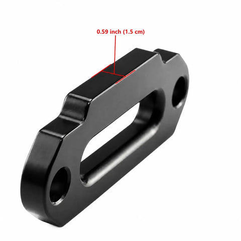 Aluminum Hawse Fairlead For ATV Winch Mount 4 7/8 Inch, 2000-3500 Lbs Capacity, Glossy Black, CNC Machined For Smooth Rope Entry
