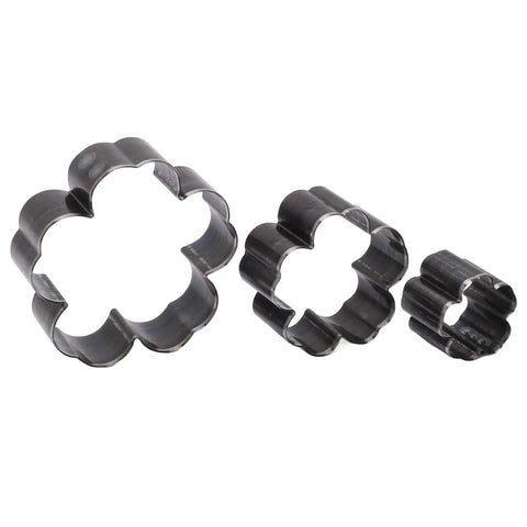 Blossom Flower Leather Cutter Set With Three Alloy Steel Punch Dies 1.2In 2In 2.8In for DIY leather crafting projects