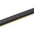 Fuse Collection 18 Inch Center To Center Appliance Pull in Brushed Golden Brass with Black Wood Finish