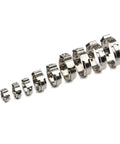 Top Grade 45 Piece Assortment Kit Of Stainless Steel Single Ear Hose Clamps Ranging From 5 Point Eight To 23 Point Five mm For Your DIY Projects And Auto Repairs With Stepless Adjustment And Rust Proof Build, assorted sizes