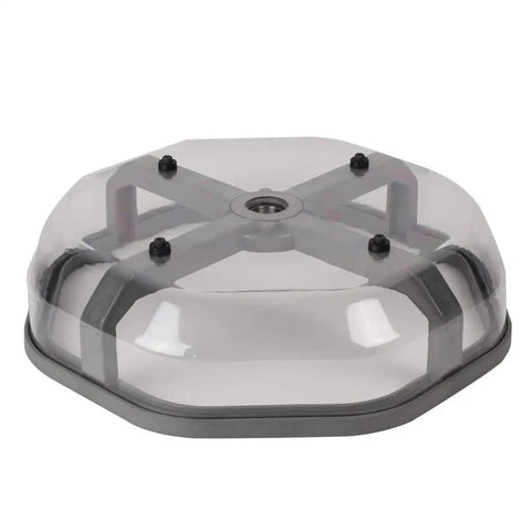 Dust bowl component of Pro Grade Multi Size Hole Cutter Kit With Dust Bowl For Power Drill Cuts Sheetrock Plywood And Acrylic With Ease Tungsten Carbide Tipped Blade For Metal Includes Extra Blades Drill Bit Hex Wrench Spanner Wrench.