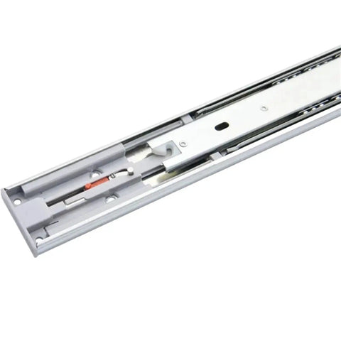 Full Extension Drawer Slides With No Squeak Glide, Three Section Full Extend, Rebound Damping For Smooth Open, 14 Inch Length close-up view