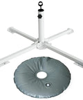 Foldable Portable Beach Umbrella Stand With Weight Bag Sturdy Rust Free Tempered Iron Base Holder for Patio Garden Grass