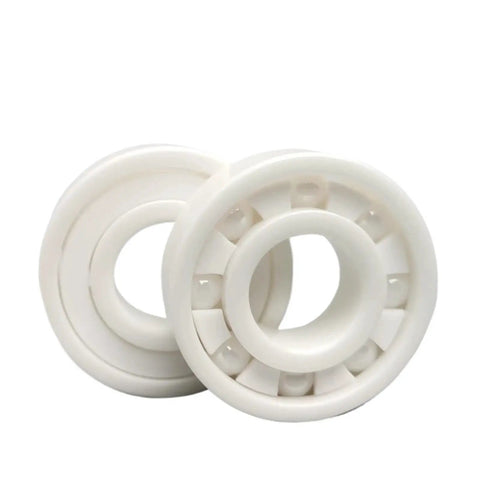 Two Premium Rock Solid Zirconia Ceramic Bearings from Five Piece Set, high temperature resistant, designed for industrial motors.