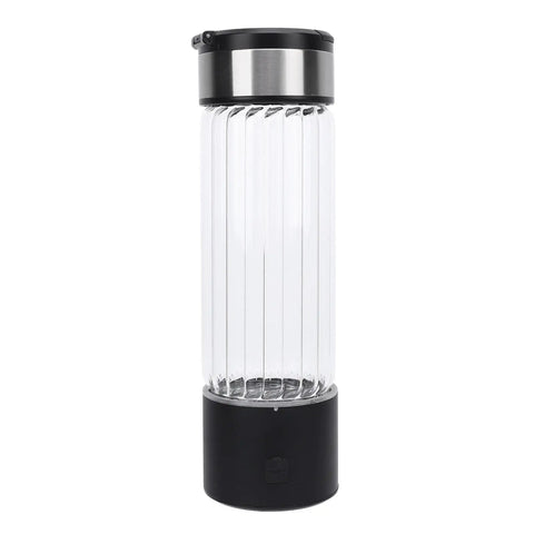 Hydrogen Water Bottle 460ml with SPE PEM Technology Fast 3 Minute Ionizer Delivers Up To 1400 ppb Hydration, glass exterior