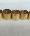 Premium Rock Solid Brass Ferrules For Snug Fit On Wood Walking Sticks Plus Slick Metal Collars, pack of five brass ferrules.
