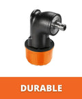 Compact angle head accessory for tight space drilling, tapping and bolt tightening, lightweight pro grade reach