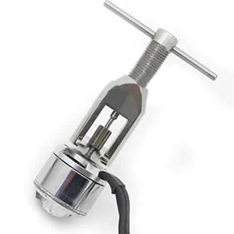 Pinion Gear Puller Remover Set for RC Motors and Vehicle Models with Five Pins, showing gear removal on small motor