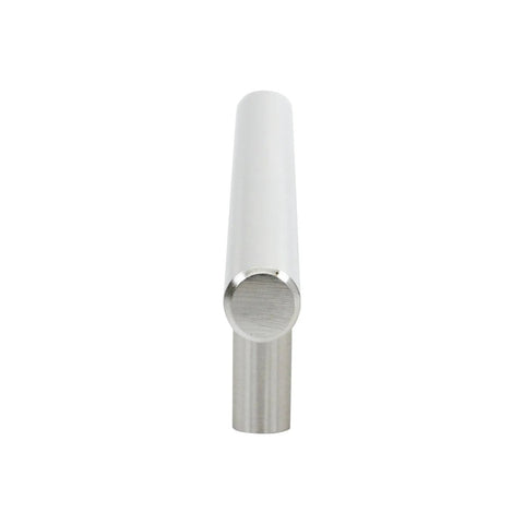 Side view of 10 Pack Modern Bar Style Brushed Nickel Cabinet Pulls With 4-1/4 Inch Hole Centers And 7-13/32 Inch Overall Length 188mm
