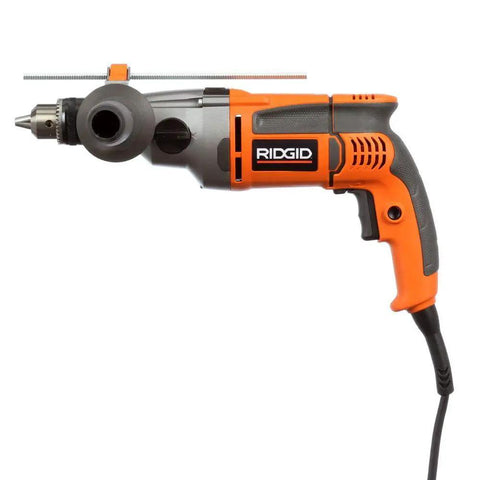Heavy Duty Hammer Drill Eight Point Five Amp Corded One Half Inch Capacity R50111 Pro Grade Tool for Concrete and Masonry