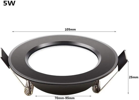 WKNHHL Recessed Lighting Housing Trim Kits Ultra Thin Aluminum Recessed Downlight Round Led Panel Ceiling Lights Spotlight Commercial Clothing Built-in Ceiling Hole,White L,Warm, 105mm diameter trim with mounting clips.