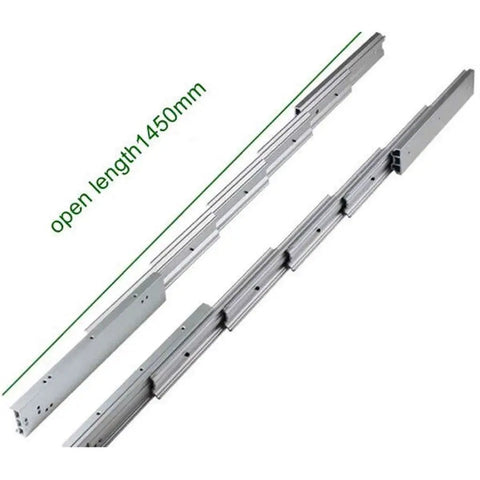 Concealed Folding Table Guide Rail Hinge Kit With Aluminum Telescopic Cabinet Table Slide, open length 1450mm