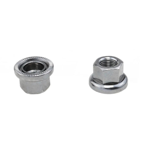 Top Tier 3/8 Inch Bike Wheel Axle Nut Kit Built Tough And Fresh Rock Solid Alloy Steel Bicycle Hardware close-up of nuts