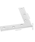 Heavy Duty Stainless Steel L Shaped Corner Braces For Wood Panels And Shelves, 90 Degree Metal Mending Plates, 2x2x2 Inch, Rust Resistant