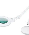 XL LED Magnifying Lamp With Dual Bifocal 2.25x And 6x Magnification Hands Free Dimmable Craft And Reading Light 7 Inch Acrylic Lens