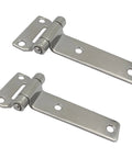 Rustproof Door Hinges For Containers And Industrial Cabinets Beefy Heavy Duty Steel Hinge Set With Standardized Mounting Hole Pattern