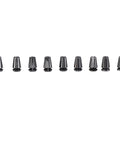 9Pcs ER8 Collet Set For CNC Engraving Machine Milling Lathe Tools With Tap Chuck Beefed Up Forged High Speed Steel Clamping System For Precision Machining And Tight Tolerance Performance In Metalworking Projects, black ER8 collets arranged