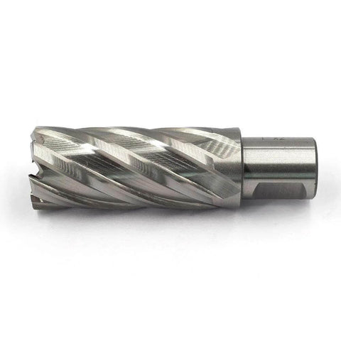 Annular cutter with Weldon shank, 3/4 in diameter, side view