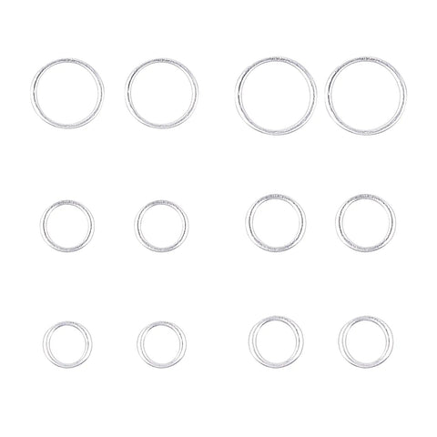 Copper washers from 114 Piece M13 To M22 Oil Pan Thread Repair Kit For Sumps Gearboxes And Drain Plugs Universal Auto Tool Set.