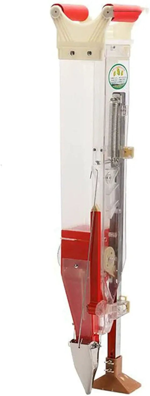 Double Cylinder Seed Fertilizer Spreader And Planter For Home Garden, Manual Handheld Seeder for Peanuts And Soybeans, side view