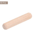 150 Piece Wood Dowel Pins Kit, 8 Mm Diameter And 40 Mm Length, Fluted Dowels for Grooved Woodworking, single dowel pin shown
