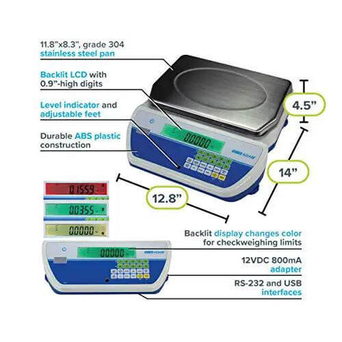 Cruiser Cct Bench Counting Scales With 35 Pound Capacity And 0.001 Pound Readability For Precise Batch Counting Pro Grade Weighing Scale Built For Pros And Backed By UK Design And US Support, showing stainless steel pan and LCD displays.