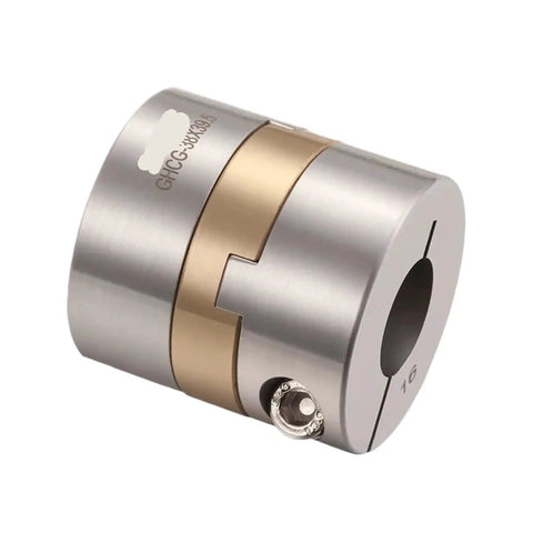 Heavy Duty Stainless Steel Flexible Shaft Coupler 5Mm By 8Mm Bore Oldham Rotary Link, detailed view and clamping mechanism.