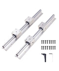 Super Smooth SBR20 Linear Guide Rail Kit With Precision Bearing Blocks For 3D Printers And CNC Machines Zero Stick Slip High Load Stability Perfect DIY Projects And Automation Builds, with screws and tools