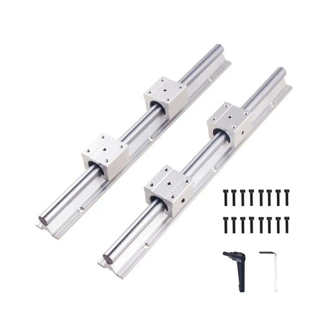 Super Smooth SBR20 Linear Guide Rail Kit With Precision Bearing Blocks For 3D Printers And CNC Machines Zero Stick Slip High Load Stability Perfect DIY Projects And Automation Builds, with screws and tools