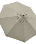 9 Foot Replacement Canopy for 8 Rib Market Patio Umbrella Beige Canopy Only, 500 Denier Polyester, UV Protection, Top View