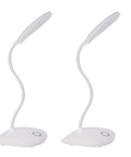 Two LED Desk Lamp Battery Operated Cordless Rechargeable Light Go Anywhere Flexible Portable Bedside Lamp for Crafting and Nail Art