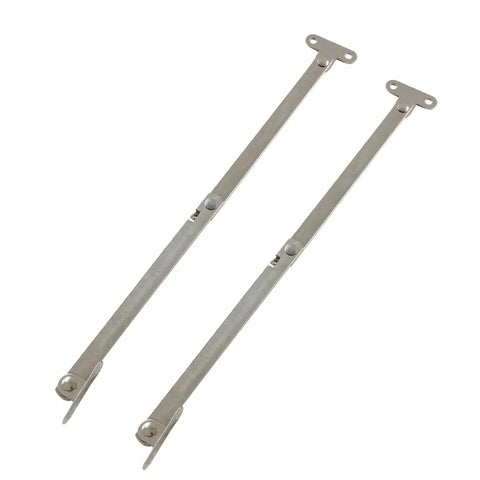 Rotatable Lid Support Hinge 2 Piece Set For Boxes Cabinets And Jewelry Boxes Durable Steel Construction Includes Mounting Screws Unfolded 9 By 3 Inches Folded 5.1 By 1.2 Inches